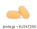 brown pills isolated on white background 61547205