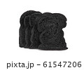 charcoal bread isolated on white background 61547206