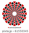 Gambling card suit poker pattern made with hearts and clubs 61550345