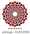 Gambling card suit poker pattern made with hearts and spades 61550358