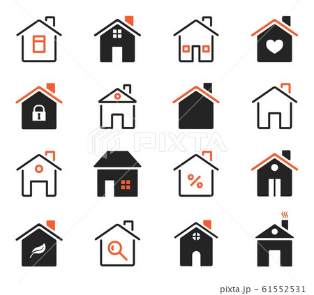 House Icons Exterior Home Images Flat のイラスト素材