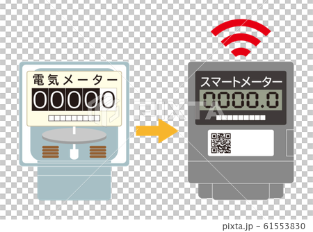 電気メーター スマートメーター 導入 アイコン イラスト ベクター 電気メーター スマートメーター 導入 アイコン イラスト ベクター 61553830