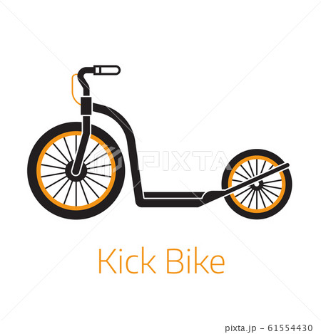 Kick Scooter Outline BW Icon or Logo 61554430