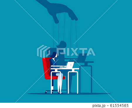 Business woman and Shadow as Puppet. Concept 61554565