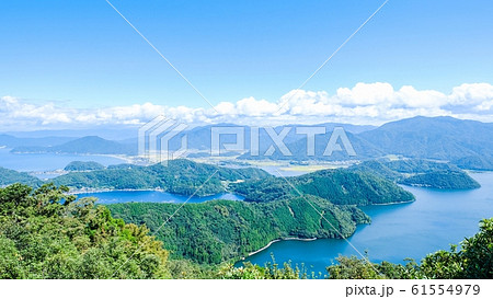 三方五湖レインボーラインの風景の写真素材