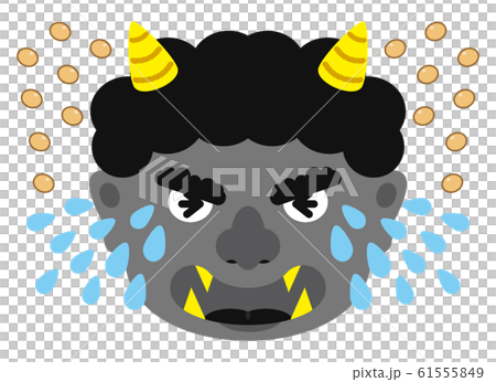Illustration: Oni Oni Setsubun Bean Maki Material Facial Expression Face Haoni Gray Oni Ash Gray (with vector) Illustration: Oni Oni Setsubun Bean Maki Material Facial Expression Face Haoni Gray Oni Ash Gray (with vector) 61555849