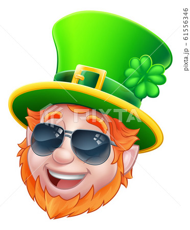 Cool Sunglasses Leprechaun St Patricks Day Cartoonのイラスト素材