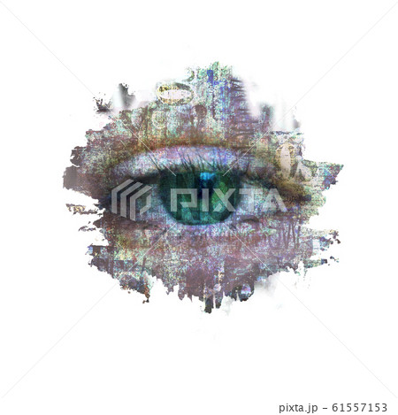 Mixed media. Contemporary art collage.  61557153