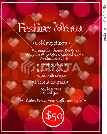 Festive menu background. Design for greeting...のイラスト素材 [61557698] - PIXTA