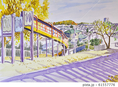 公園の秋 水彩スケッチのイラスト素材 [61557776] - PIXTA