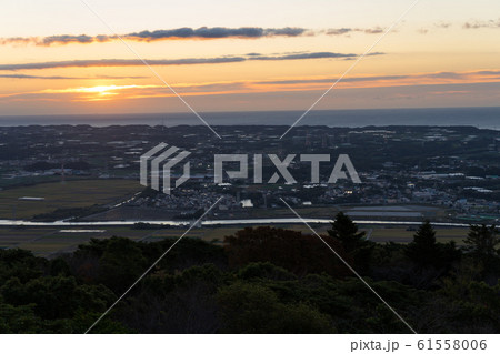 日の出 田原市 蔵王山展望台 日の出 田原市 蔵王山展望台 61558006