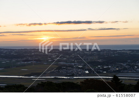 日の出 田原市 蔵王山展望台 日の出 田原市 蔵王山展望台 61558007