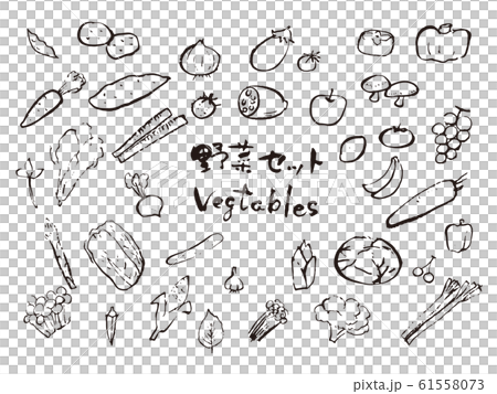 Vegetable illustration set Vegetable illustration set 61558073