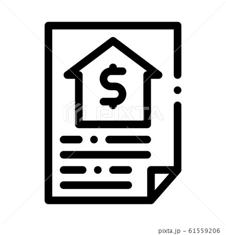 House Document Icon Vector Outline Illustration 61559206