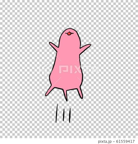 Pink mouse who is happy to jump Pink mouse who is happy to jump 61559417