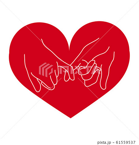 hand drawn pinky promise with heart hand drawn pinky promise with heart 61559537