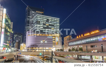 仙台駅前夜景　仙台駅 61559754