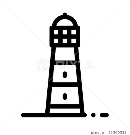 Lighthouse Icon Vector Outline Illustration 61560551
