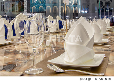 Table setting at traditional restaurant 61561016