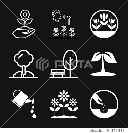 Garden icon isolated on background. Gardening Garden icon isolated on background. Gardening 61561451