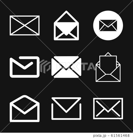 Envelope icon, vector mail envelope and letter Envelope icon, vector mail envelope and letter 61561468