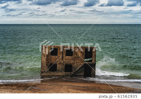 Fragments of an old fort at sea 61562935