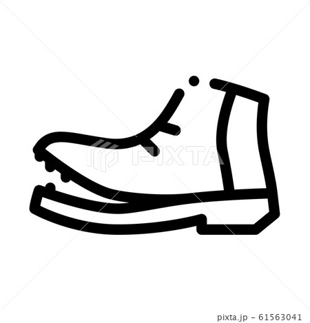 Shoe Torn Sole Icon Vector Outline Illustration 61563041