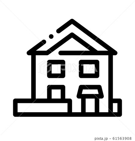 House Building Icon Vector Outline Illustration 61563908