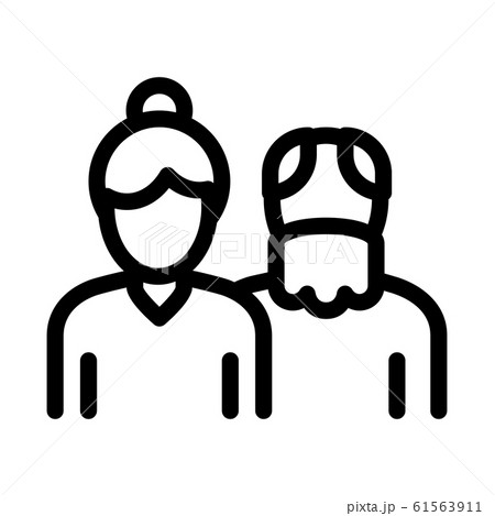Grandparents Icon Vector Outline Illustration 61563911