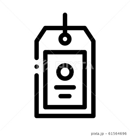 Label Tag Icon Vector Outline Illustration 61564696
