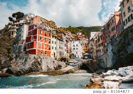 Classic view of Riomaggiore, Cinque Terre, Italy 61564877
