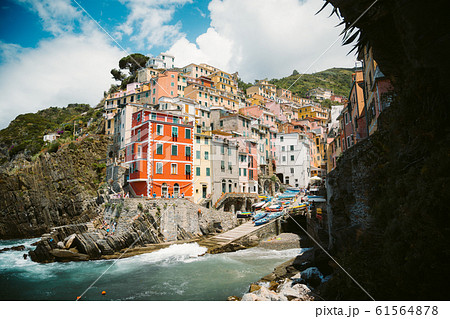 Classic view of Riomaggiore, Cinque Terre, Italy 61564878