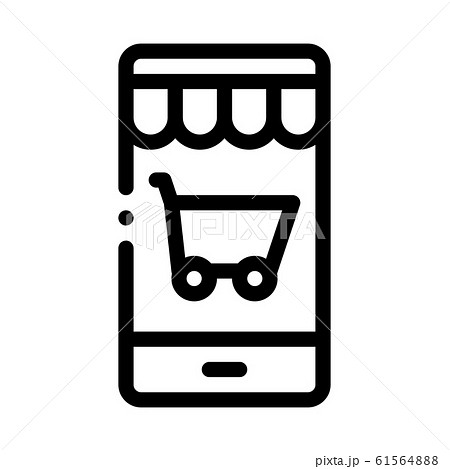 Shop Application Icon Vector Outline Illustration 61564888