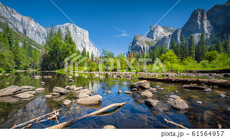 Yosemite Valley in summer, California, USA Yosemite Valley in summer, California, USA 61564957