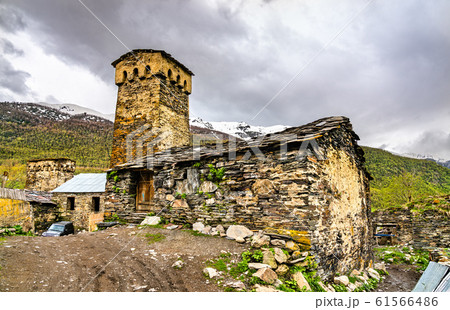 Svan tower in Ushguli village - Upper Svaneti, Georgia Svan tower in Ushguli village - Upper Svaneti, Georgia 61566486