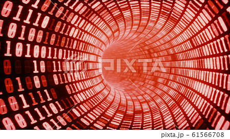 Digital Binary Code Tunnel Red 61566708