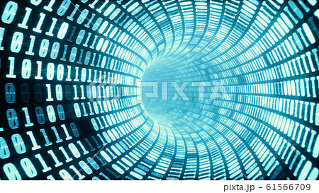 Digital Binary Code Tunnel Blue Digital Binary Code Tunnel Blue 61566709
