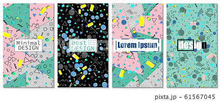 Vector Illustration. Memphis pattern. Pop art 61567045