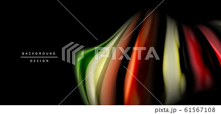 Abstract silk smooth lines on black, multicolored liquid fluid rainbow style waves on black Abstract silk smooth lines on black, multicolored liquid fluid rainbow style waves on black 61567108