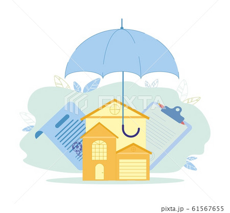 Property Insurance and Contracting, Vector Banner. Property Insurance and Contracting, Vector Banner. 61567655