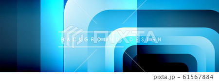 Round squares shapes composition geometric abstract background. Vector Illustration 61567884
