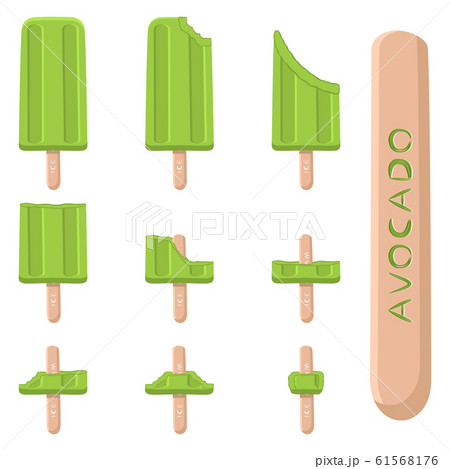 Vector illustration logo for natural avocado ice 61568176