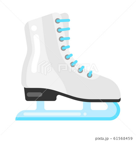 Icon Of Figure Skating Skate In Flat Style のイラスト素材