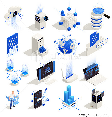 Big Data Isometric Icons Big Data Isometric Icons 61569336