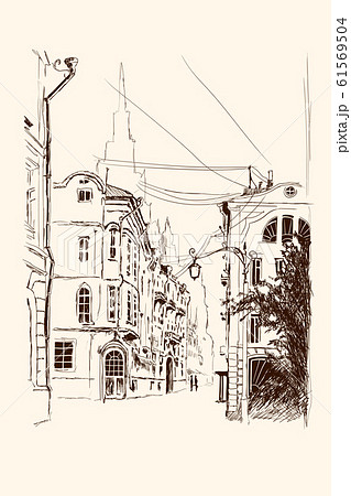 Street of the ancient city. Street of the ancient city. 61569504