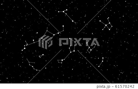 Abstract black background with stars and constellations for your design. Vector starry night sky. Space backdrop. Abstract black background with stars and constellations for your design. Vector starry night sky. Space backdrop. 61570242