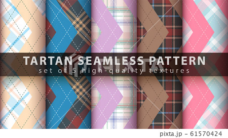 Set classic tartan seamless pattern. 61570424