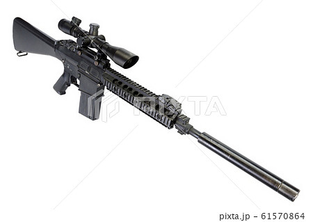 AR-15 based sniper rifle with silencer AR-15 based sniper rifle with silencer 61570864
