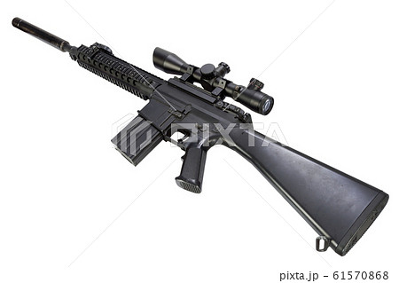 AR-15 based sniper rifle with silencer 61570868
