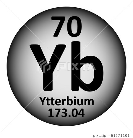Periodic table element ytterbium icon. 61571101